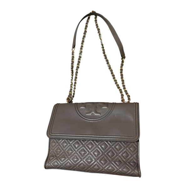 Tory Burch Handbags - Tory Burch Grey Fleming Bag